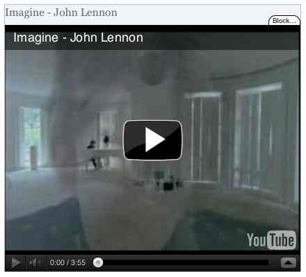 Image to go with video of: Imagine - John Lennon