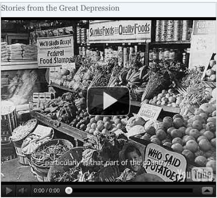 Image to go with video of: Stories from the Great Depression