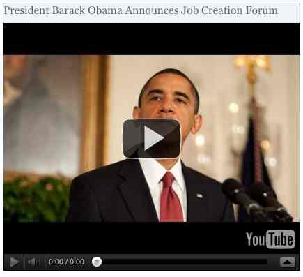 Image to go with video of: President Barack Obama Announces Job Creation Forum