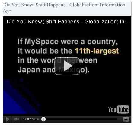 Image to go with video of: Did You Know; Shift Happens - Globalization; Information Age