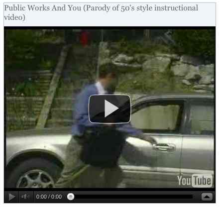 Image to go with video of: Public Works And You (Parody of 50's style instructional video)