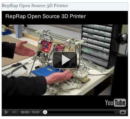 Image to go with video of: RepRap Open Source 3D Printer