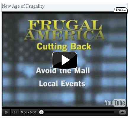 Image to go with video of: New Age of Frugality
