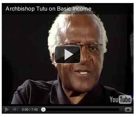 Image to go with video of: Archbishop Tutu on Basic Income